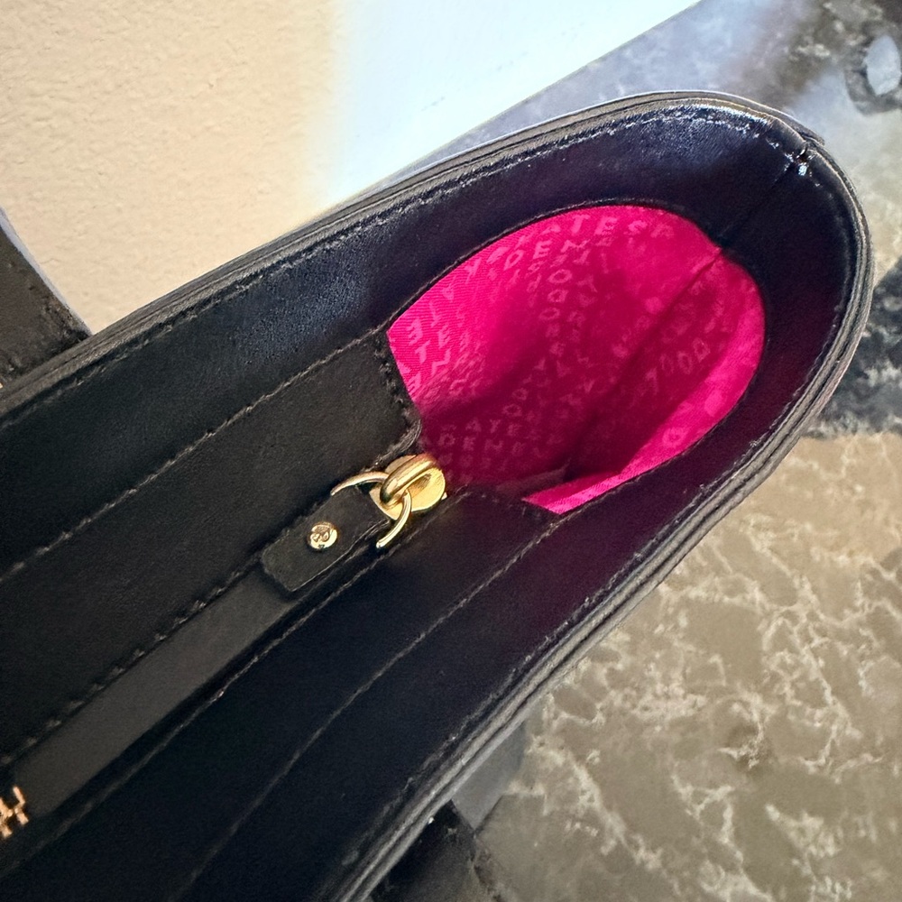 Kate Spade Maxi Black Leather Tote with Charm - Picture 6 of 7